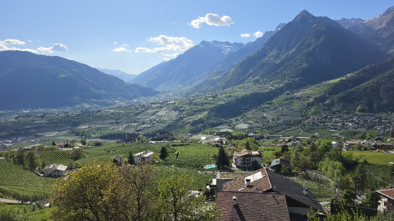 Panorama über Meran bei Michael am Waal